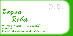 dezso riha business card